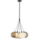 Bolla 16.5 inch Black Chandelier Ceiling Light in Mixed