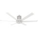 i6 60 inch Matte White Outdoor Ceiling Fan in Flush, Flush Mount