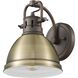 Yep Duncan Vanity Wall Light in Rubbed Bronze, Aged Brass