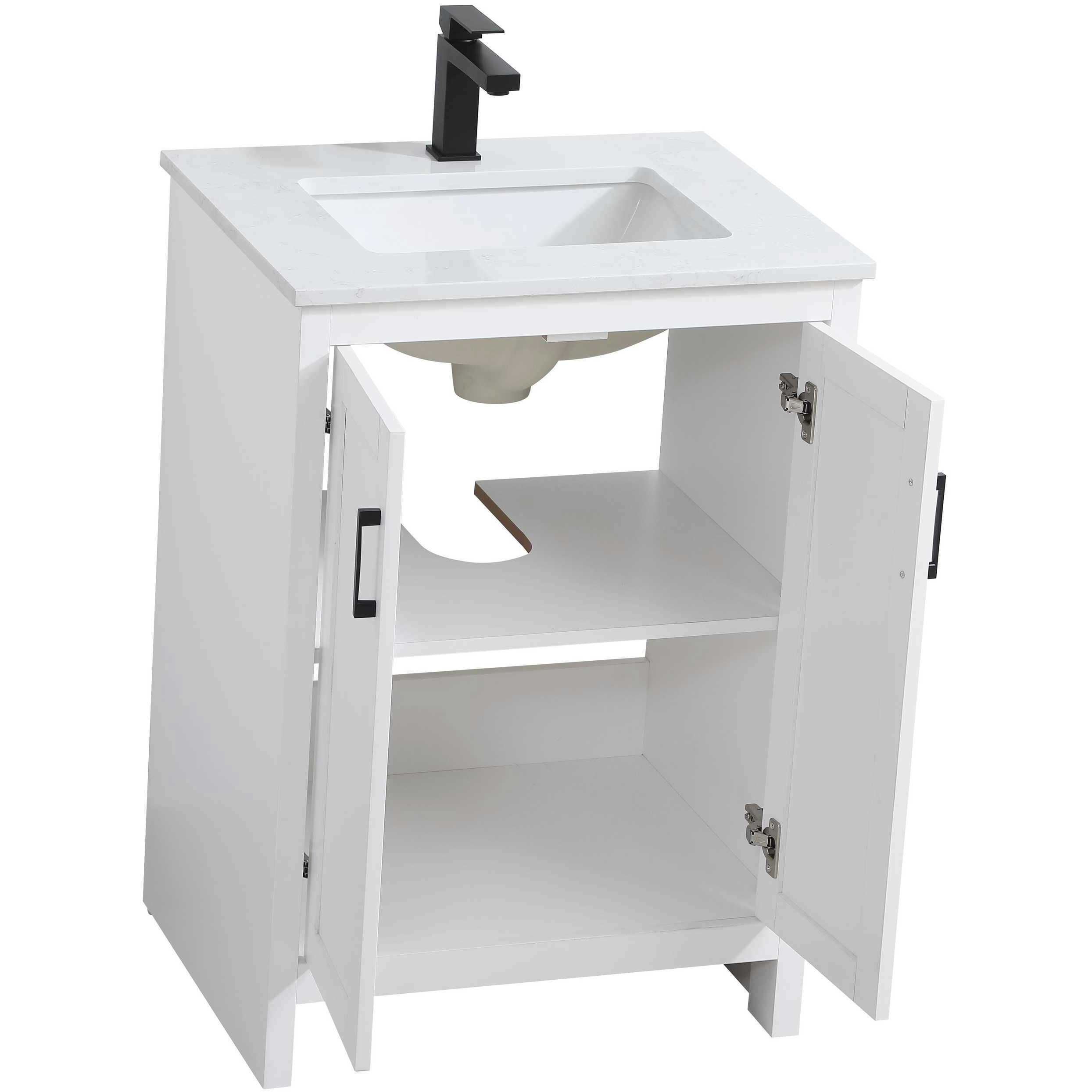 Finnley 24 X 34 inch White Bathroom Vanity Cabinet