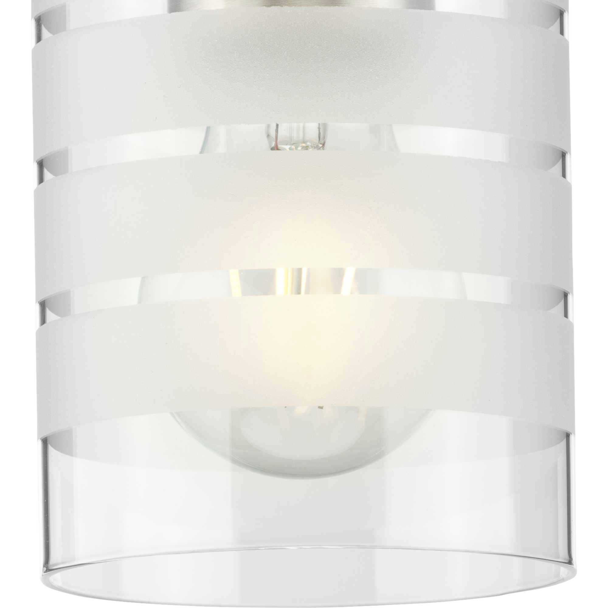 Glass Pendants 1 Light 5.31 inch Brushed Nickel Mini-Pendant Ceiling Light