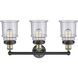 Canton 3 Light 24 inch Black Antique Brass Bath Vanity Light Wall Light in Seedy