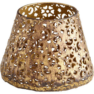 Filigree Antique Gold Container, Small