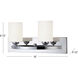 Madison 2 Light 18 inch Chrome Vanity Light Wall Light