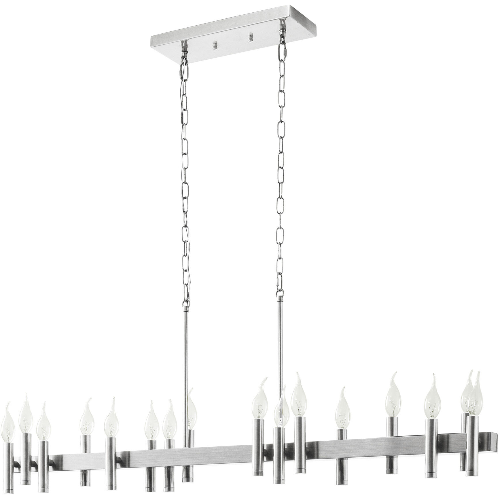 Collette 16 Light 48 inch Satin Nickel Linear Pendant Ceiling Light
