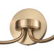 Emily 2 Light 17 inch Brushed Gold Vanity Light Wall Light