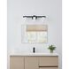 Bedminster 3 Light 24 inch Matte Black Vanity Light Wall Light