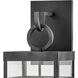 Estate Series Porter Outdoor Wall Mount Lantern in Aged Zinc, Non-LED, Open Air