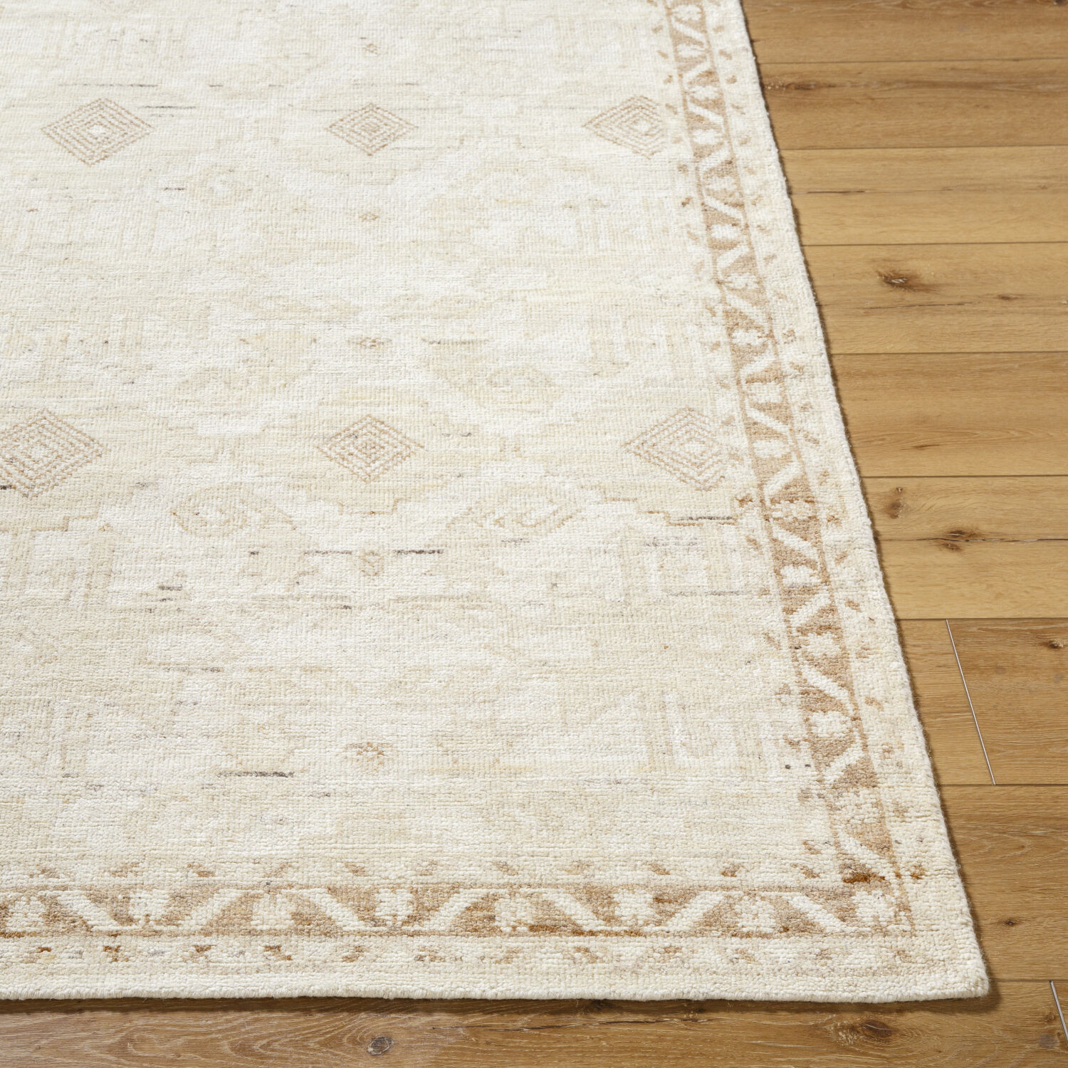 Agora 120 X 96 inch Off-White / Pearl Handmade Rug in 8 x 10