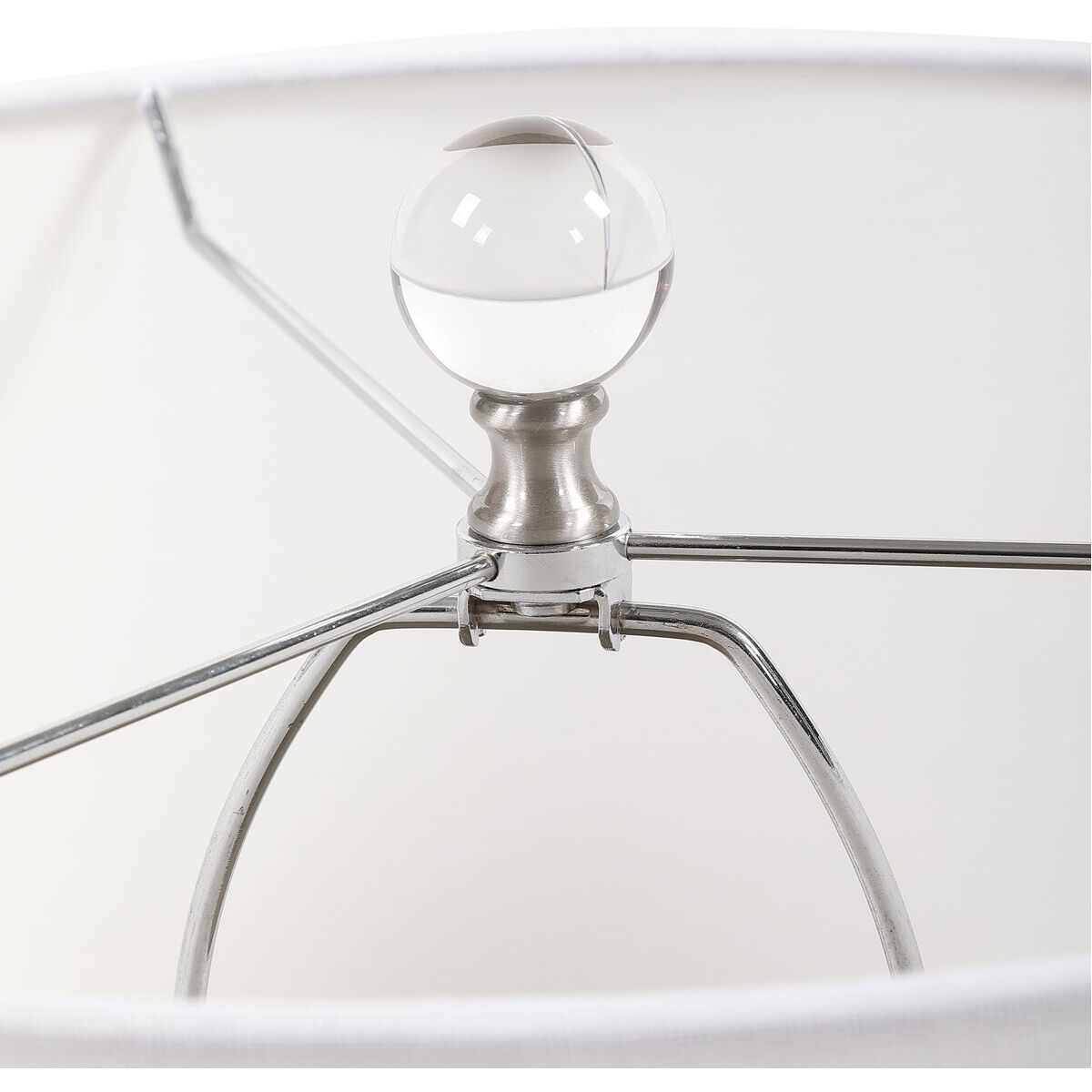 Anastasia 33 inch 150.00 watt Light Pink Glaze with Crystal and Brushed Nickel Table lamp Portable Light