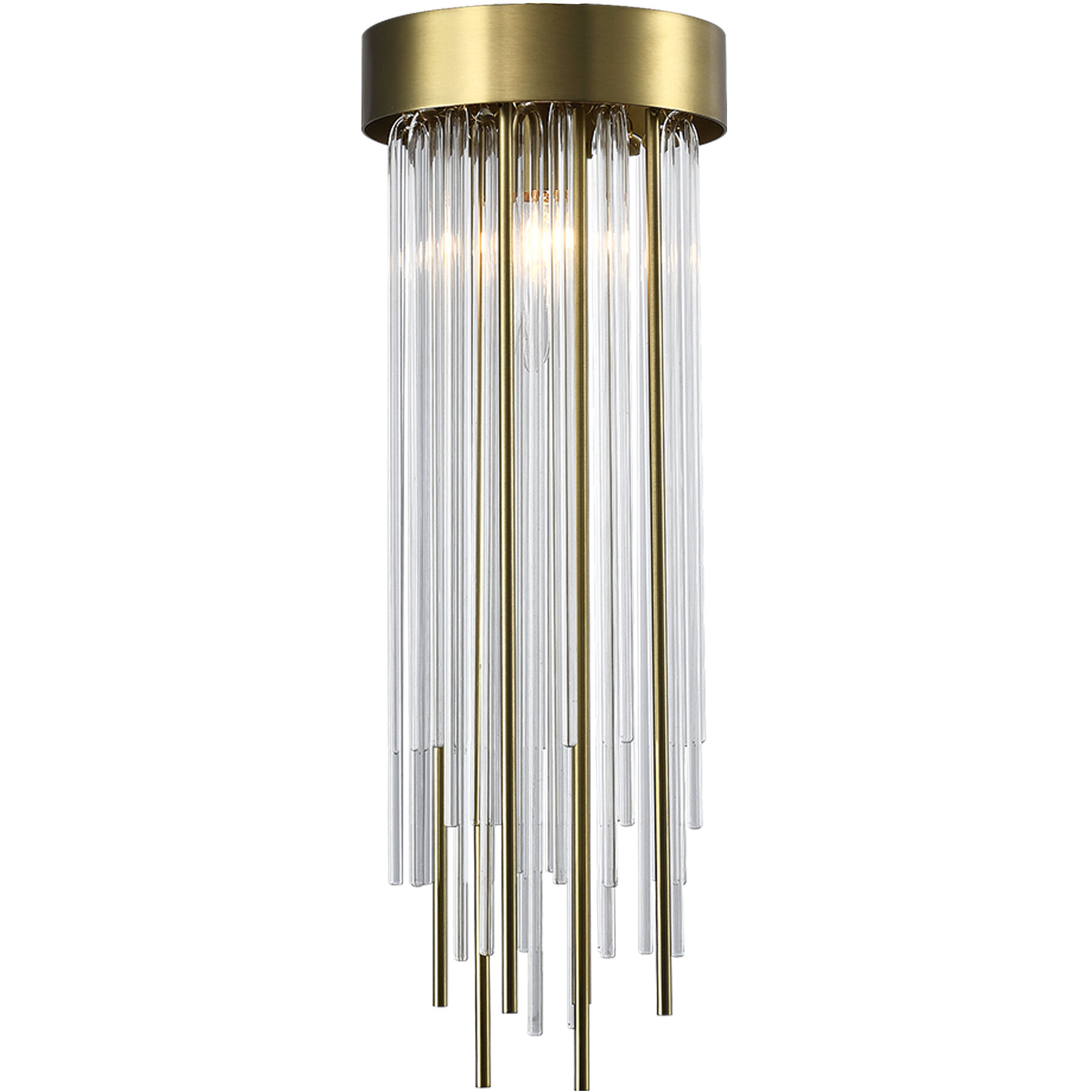 Waterfall 1 Light 5.88 inch Aged Brass Mini Pendant Ceiling Light