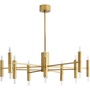 Bozeman 20 Light 46 inch Antique Brass Chandelier Ceiling Light, Essential Lighting