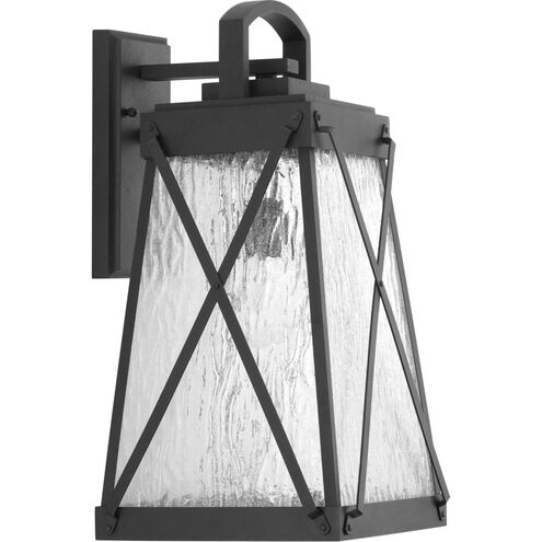 Creighton 1 Light 19 inch Textured Black Outdoor Wall Lantern, Large, Design Series