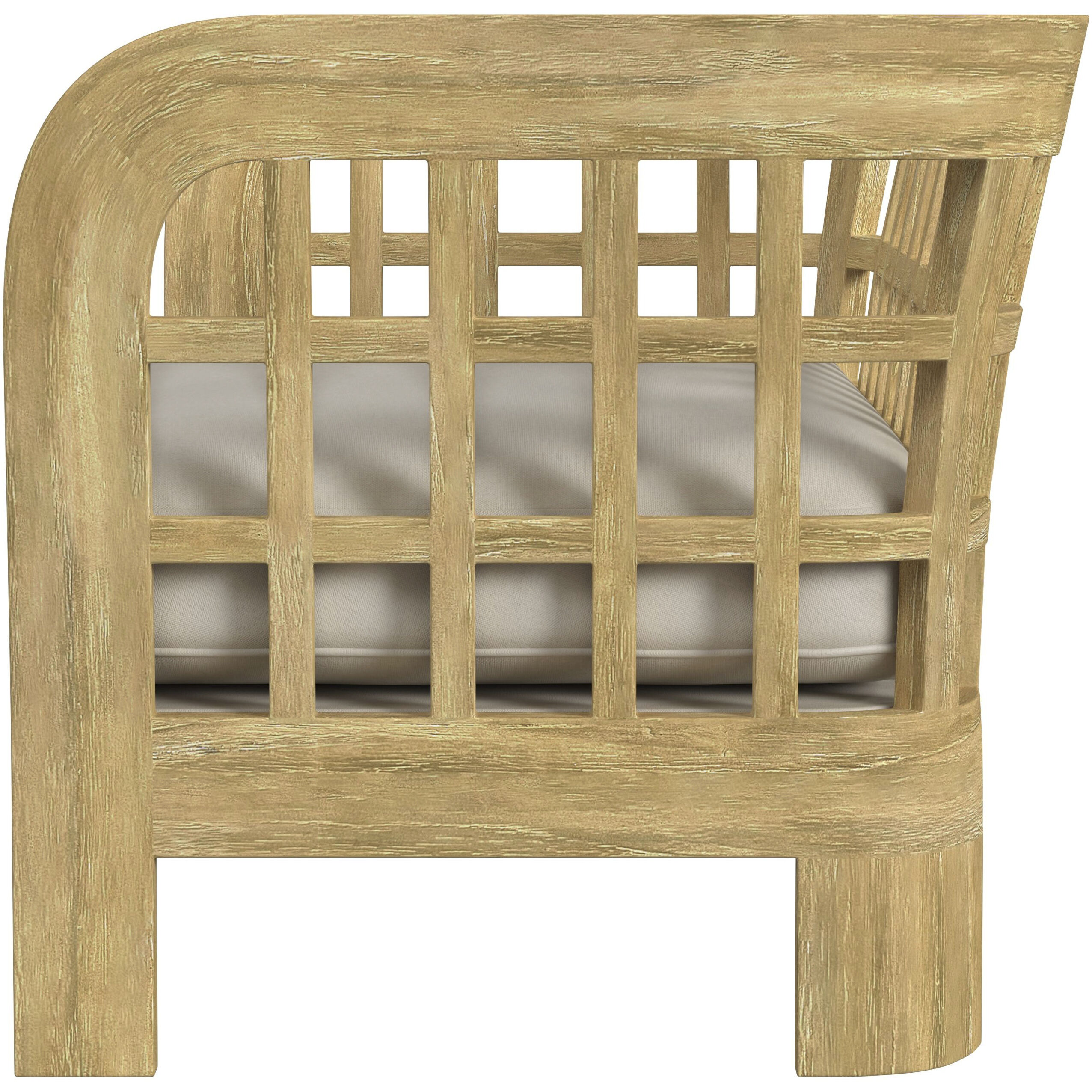 Monhegan Teak Outdoor Loveseat in Light Brown