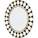 Mirror 35 X 35 inch Black Rope and Patinaed Brass Wall Mirror
