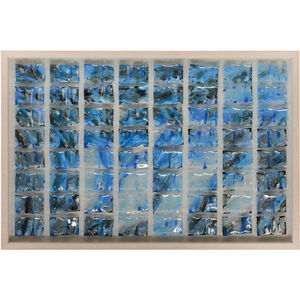 Glass Ocean Bleached Wood Frame / Mixed Media Wall Décor