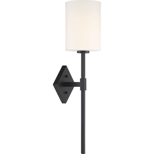 Destin 1 Light 6 inch Matte Black Wall Sconce Wall Light, Essentials