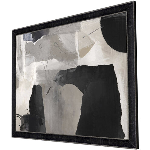 Abstract Black and Gray and Neutral and White Framed Art