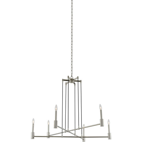 Kingston 6 Light 40 inch Polished Nickel Chandelier Ceiling Light