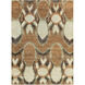 Scarborough 63 X 39 inch Khaki, Dark Green, Tan, Dark Brown, White Rug