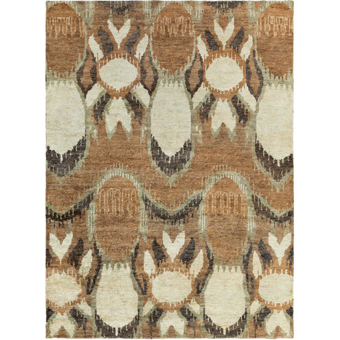 Scarborough 63 X 39 inch Khaki, Dark Green, Tan, Dark Brown, White Rug
