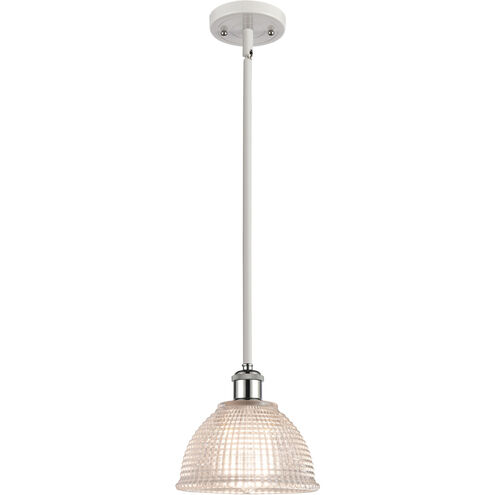 Ballston Arietta LED 8 inch White and Polished Chrome Pendant Ceiling Light, Ballston