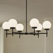 Rigsby 6 Light 36 inch Matte Black Chandelier Ceiling Light