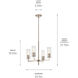 Velestino 4 Light Polished Nickel Chandelier Ceiling Light
