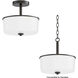 Fuller 2 Light 10.75 inch Black Flush Mount Ceiling Light in White