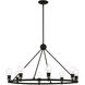 Lansdale 8 Light 34 inch Black with Brushed Nickel Accents Chandelier Ceiling Light