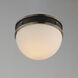 Duke 1 Light 12.25 inch Black and Weathered Brass Flush Mount Ceiling Light