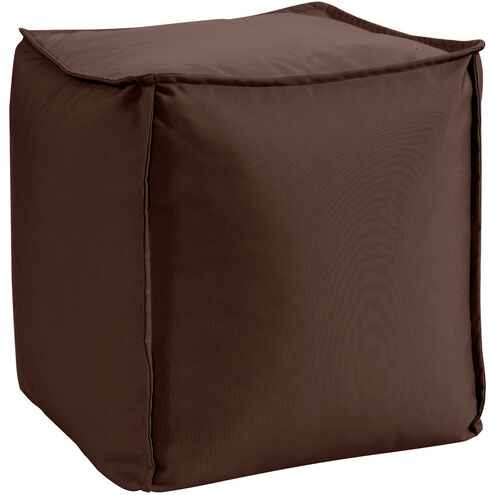 Pouf 18 inch Seascape Chocolate Outdoor Square Ottoman with Cover