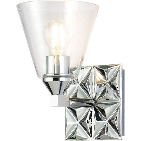 Alpha 1 Light 7 inch PC Bath Light Wall Light in Polished Chrome