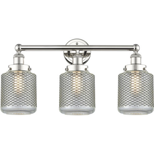 Stanton 3 Light 24 inch Polished Nickel Bath Vanity Light Wall Light