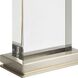 Genevieve 28.75 inch 150 watt Antque Brass and Crystal Table Lamp Portable Light