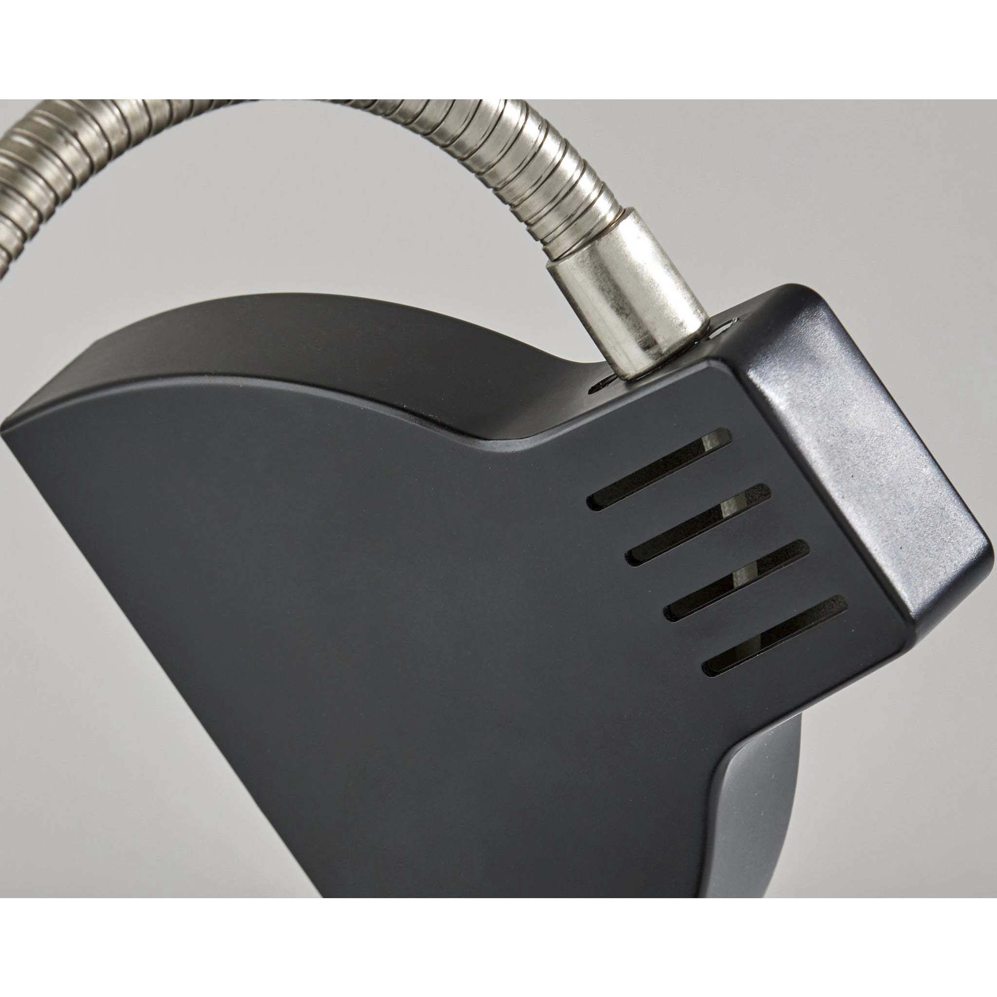 Slender 13.5 inch 4.00 watt Black Desk Lamp Portable Light, Simplee Adesso