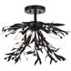 Priscilla 4 Light 19 inch Black Flush Mount Ceiling Light