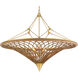 Gaborone 4 Light 40 inch Natural/Contemporary Gold Leaf Chandelier Ceiling Light