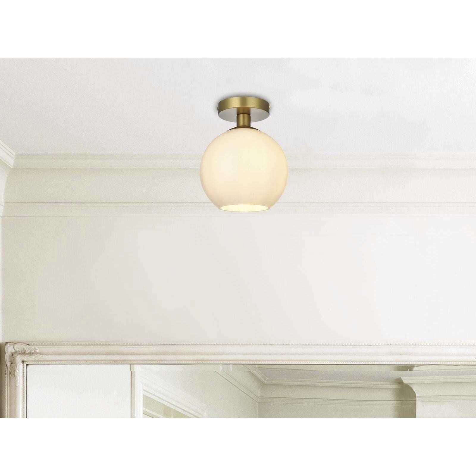 Baxter 1 Light 8 inch Satin Gold Flush Mount Ceiling Light