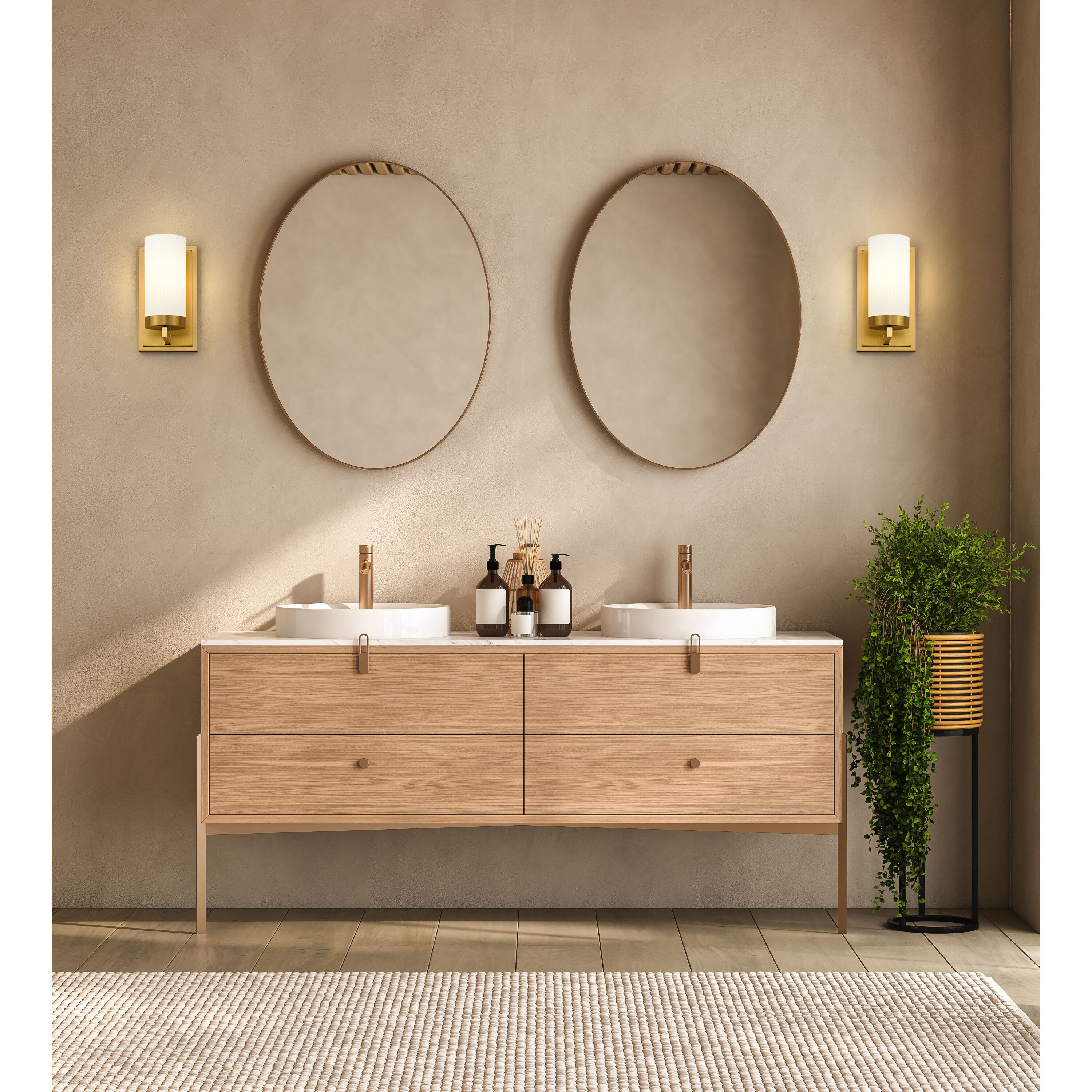 Danica 1 Light 4.75 inch Modern Gold Wall Sconce Wall Light