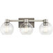Harmony 3 Light 25 inch Brushed Nickel Wall Mt Bath 3 Arm Wall Light