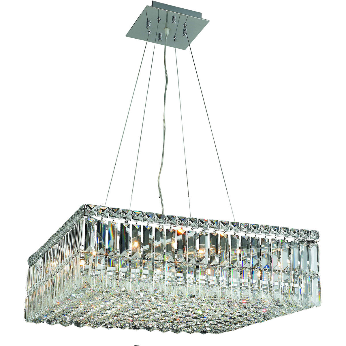 Maxime 12 Light 24 inch Chrome Dining Chandelier Ceiling Light in Royal Cut
