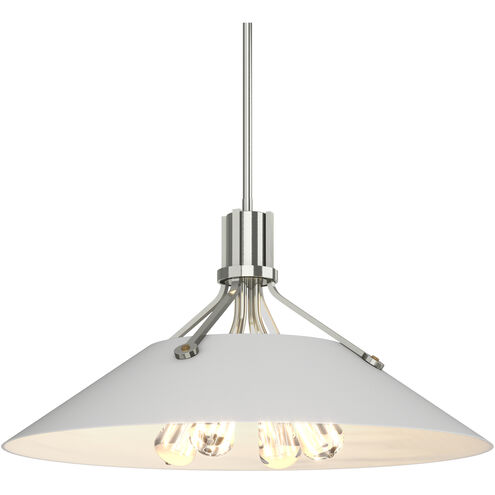 Henry 4 Light 23.1 inch Sterling and White Pendant Ceiling Light in Sterling/White