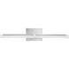 Double-L LED 1.25 inch Brushed Nickel ADA Linear Sconce Wall Light