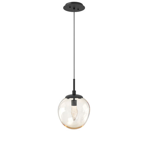 Aster LED LED 10 inch Matte Black Pendant Ceiling Light in 2700K LED, Geo Inner - Amber Outer