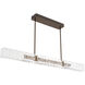 Glacier LED 50.9 inch Flat Bronze Linear Pendant Ceiling Light in 2700K LED, Dining