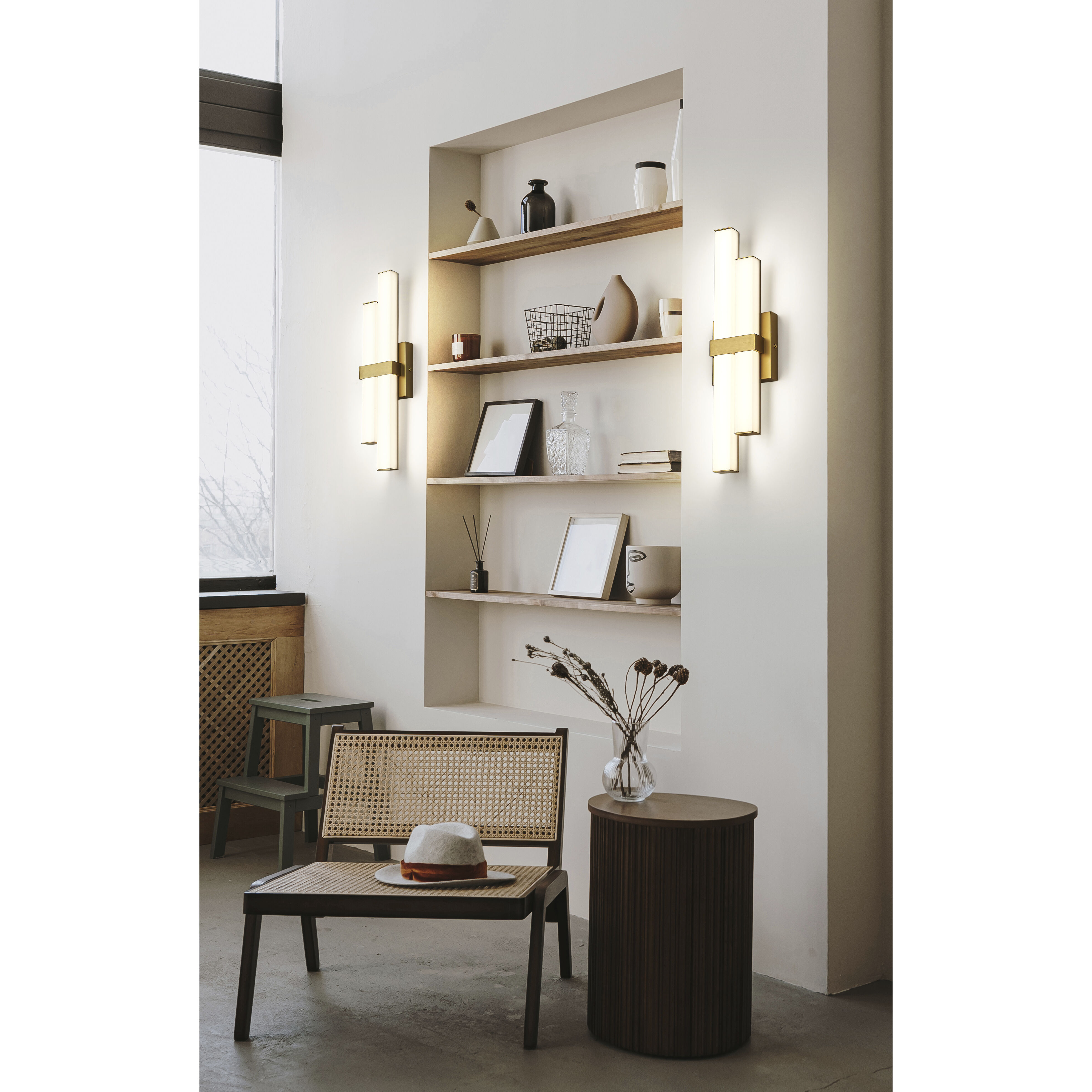 Zane LED 18 inch Modern Gold Vanity Wall Light