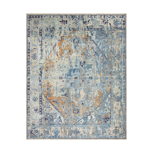 Nero 132 X 96 inch Blue Rug, Rectangle