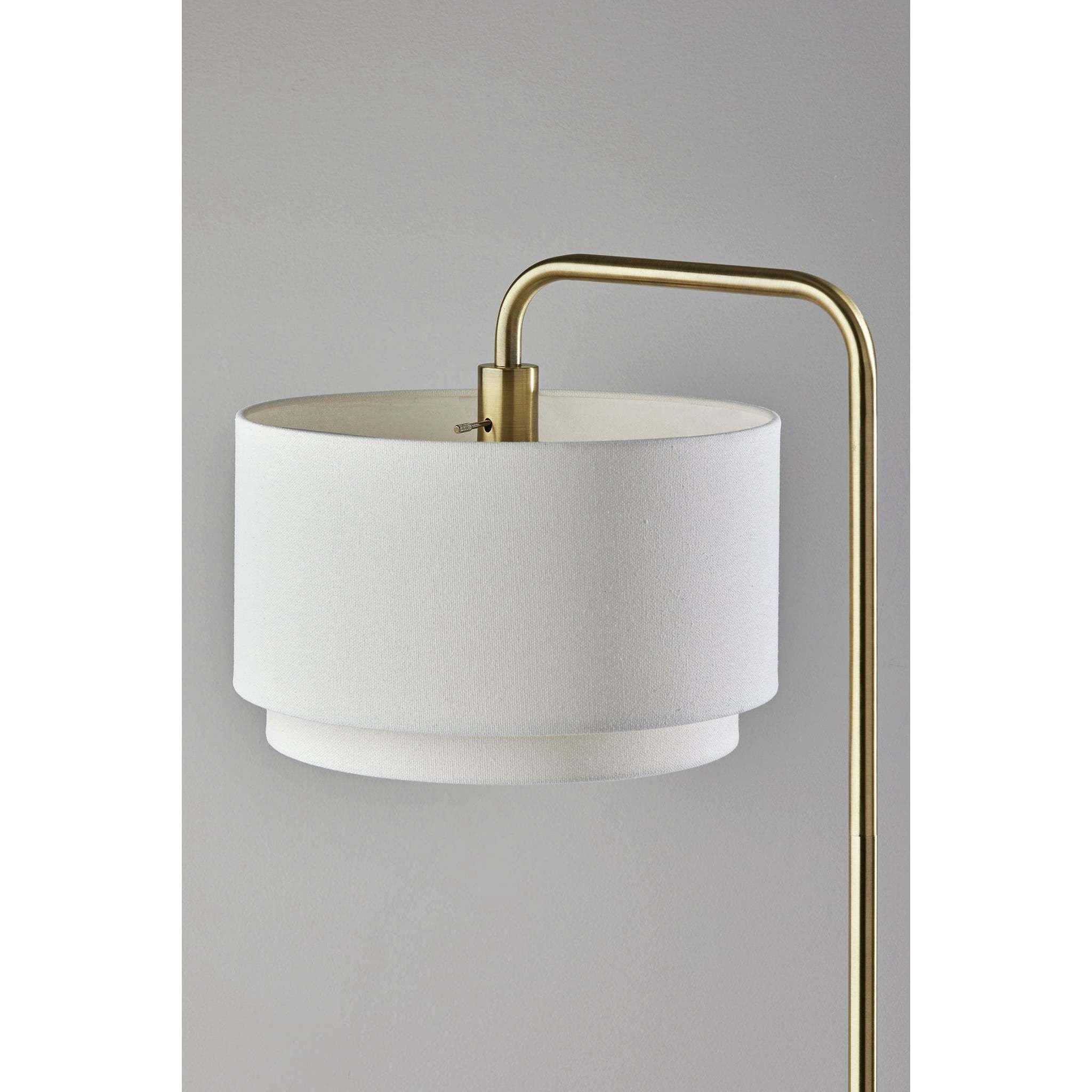 Brinkley 65 inch 100.00 watt Antique Brass Floor Lamp Portable Light