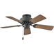 Cabana 36 inch Matte Black with Walnut Blades Fan, Regency Series